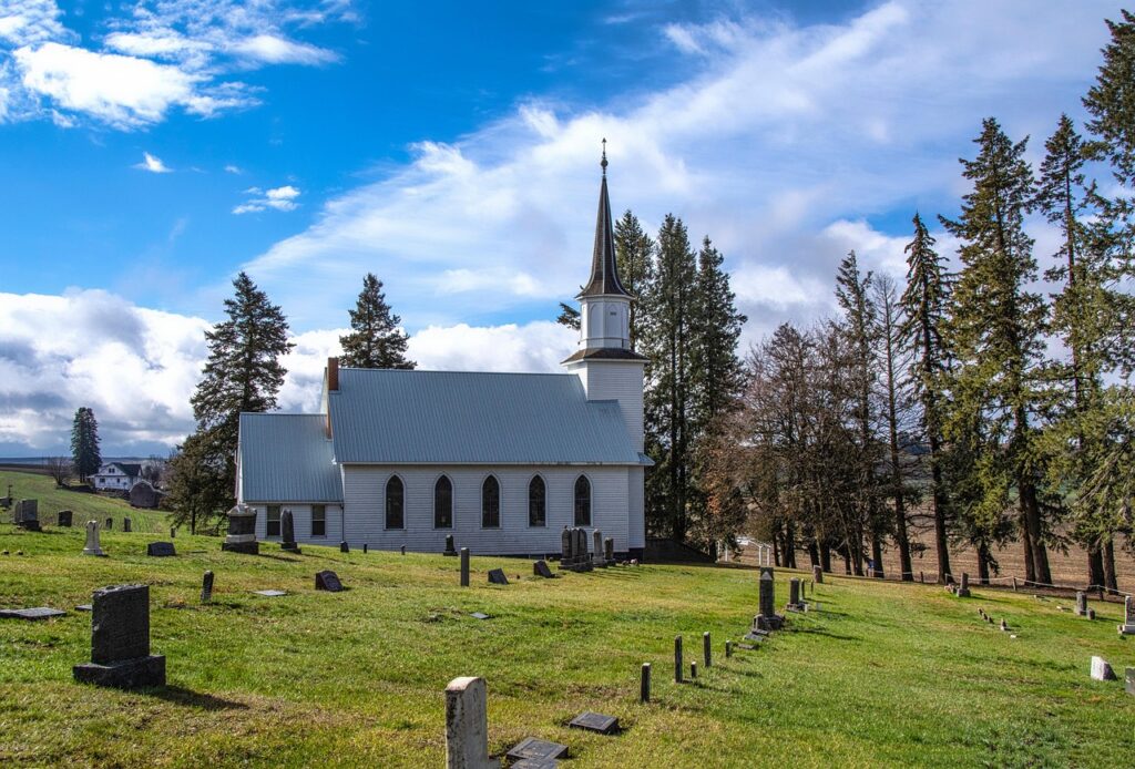 chapel, church, cemetery, burial, worship, religion